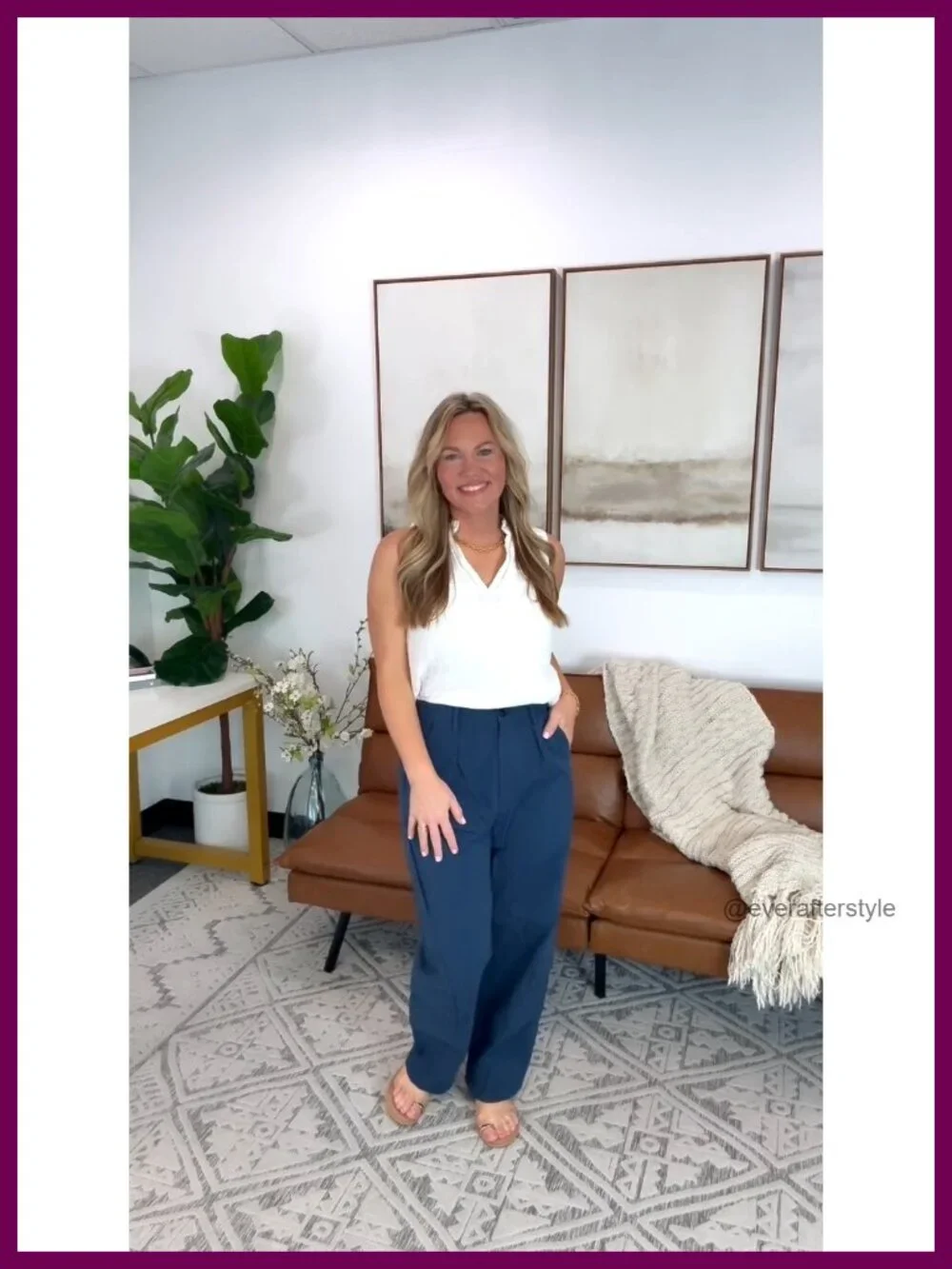 100% Cotton High Waisted Wide Leg Cargo Barrel Pants with Pockets